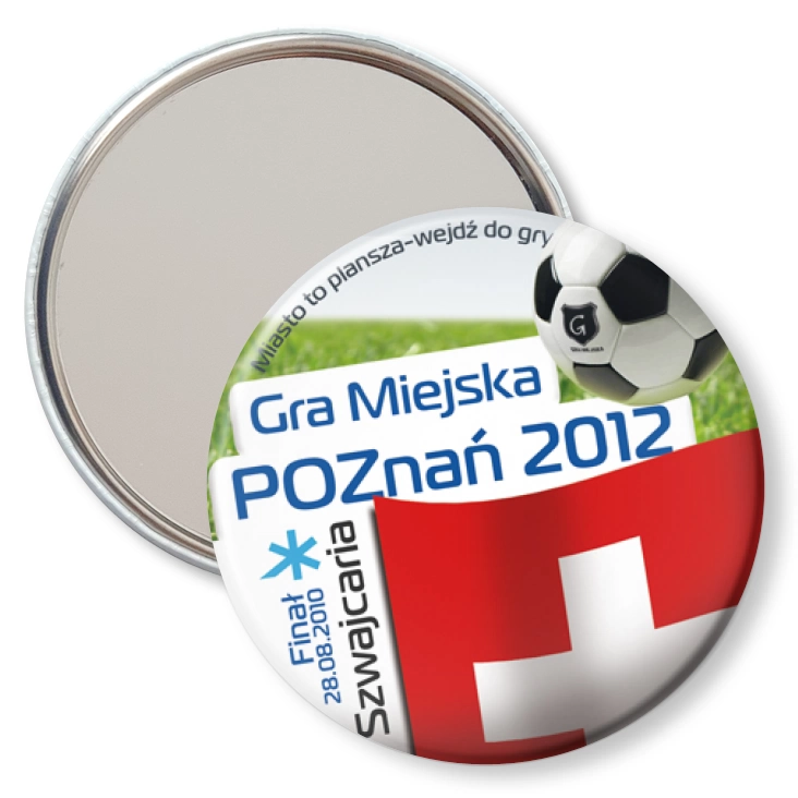 przypinka lusterko Gra Miejska - Poznań 2012 - Szwajcaria