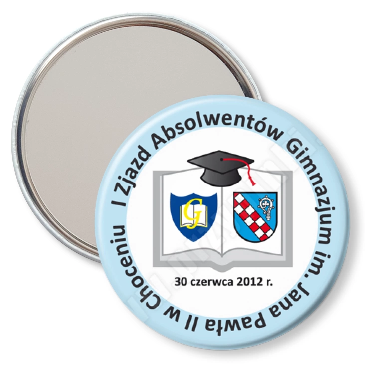 przypinka lusterko I Zjazd Absolwentów Gimnazjum w Choceniu