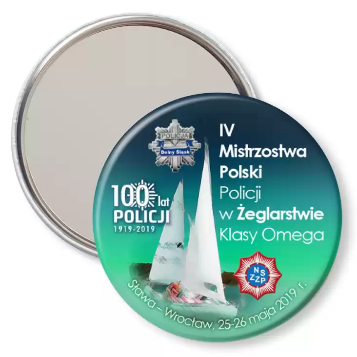 przypinka lusterko IV Mistrzostwa Polski Policji w Żeglarstwie