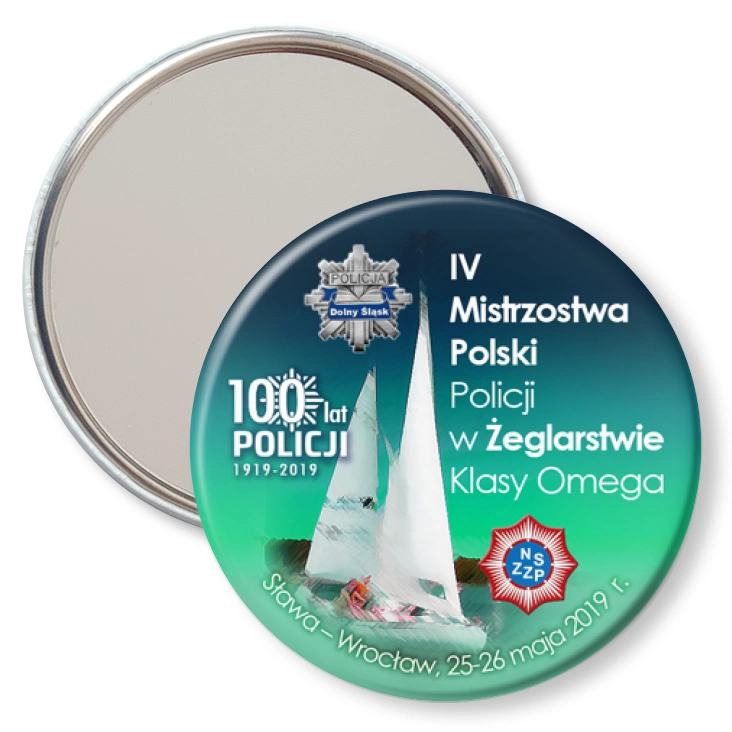 przypinka lusterko IV Mistrzostwa Polski Policji w Żeglarstwie