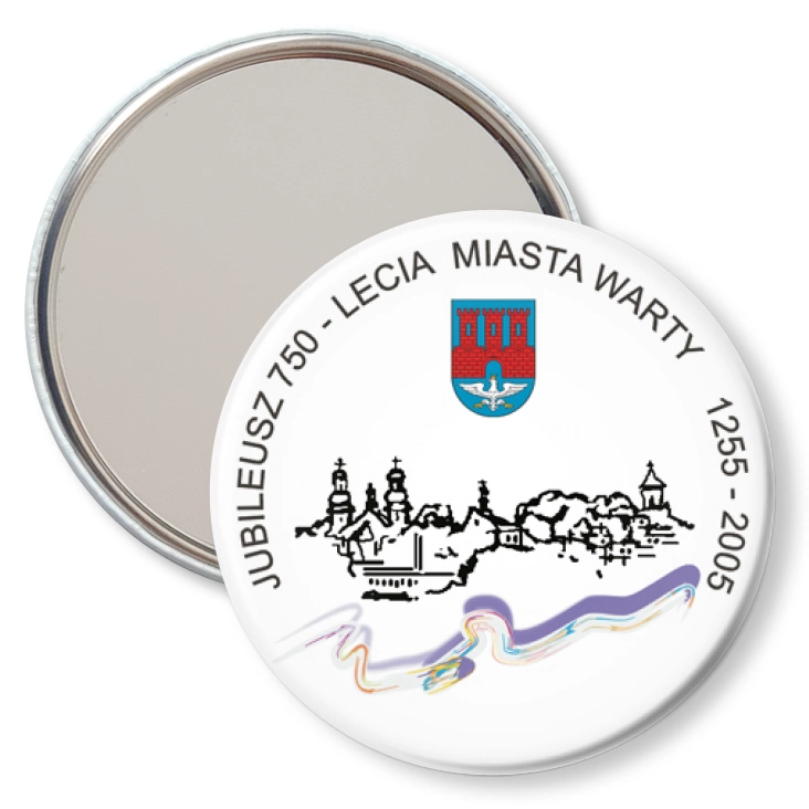 przypinka lusterko Jubileusz 750-lecia Miasta Warty