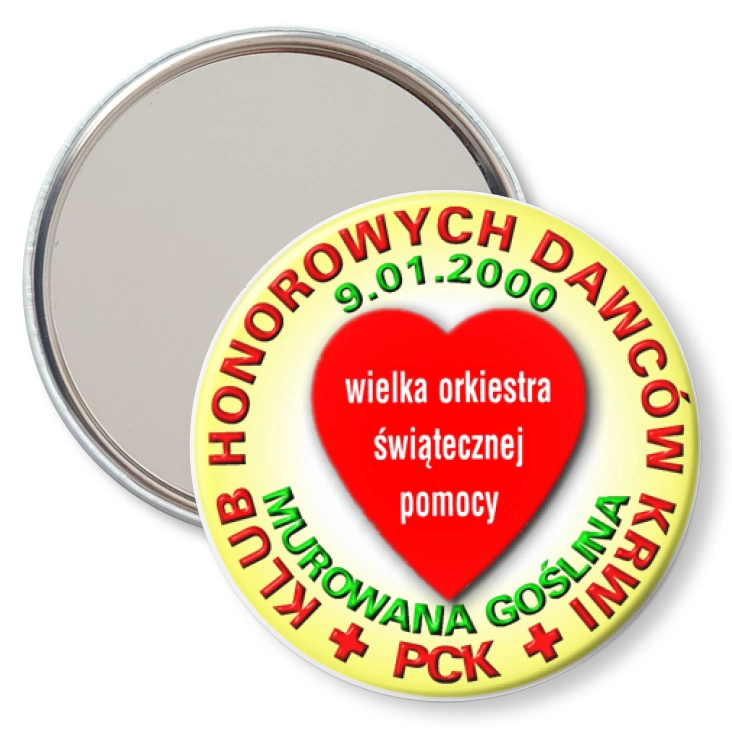 przypinka lusterko Klub Honorowych Dawców Krwi