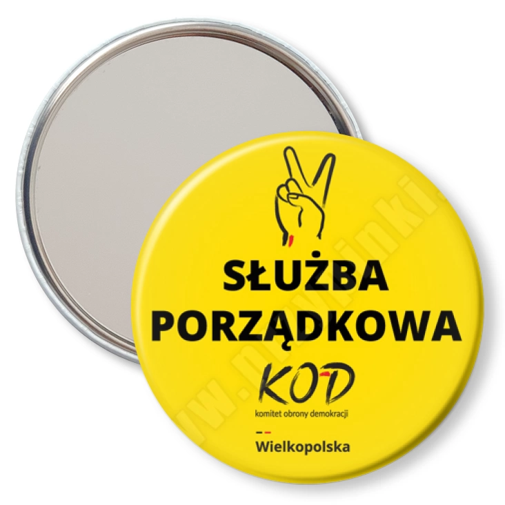 przypinka lusterko KOD Służba Porządkowa