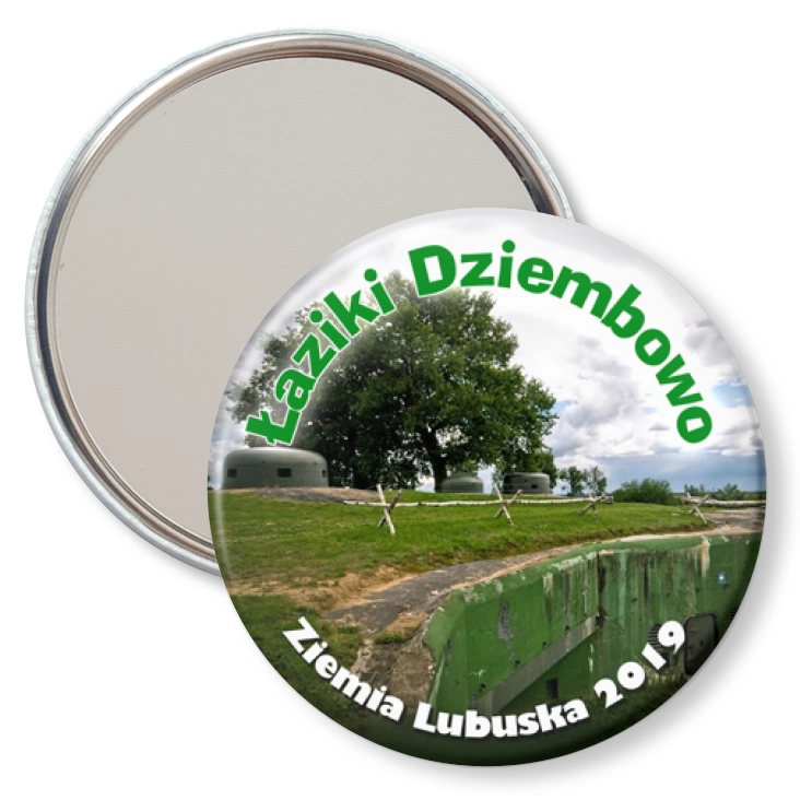 przypinka lusterko Łaziki Dziembowo