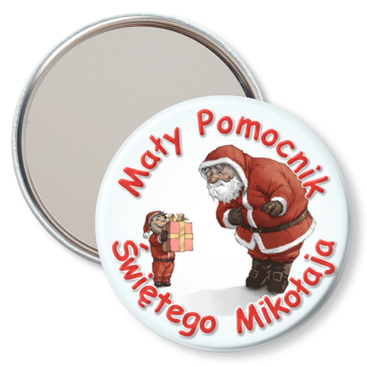 przypinka lusterko Mały Pomocnik Św. Mikołaja