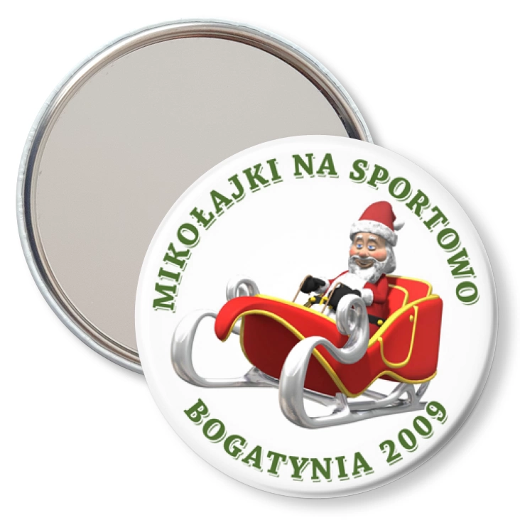 przypinka lusterko Mikołajki Bogatynia D