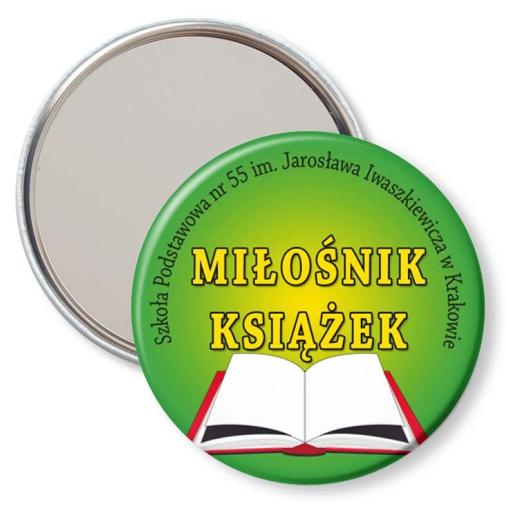 przypinka lusterko Miłośnik książek