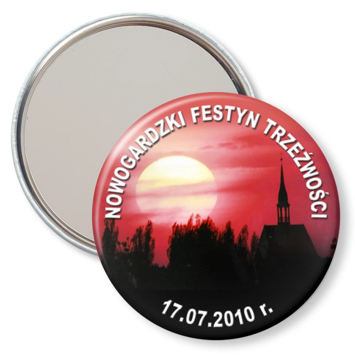 przypinka lusterko Nowogardzki Festyn Trzeźwości