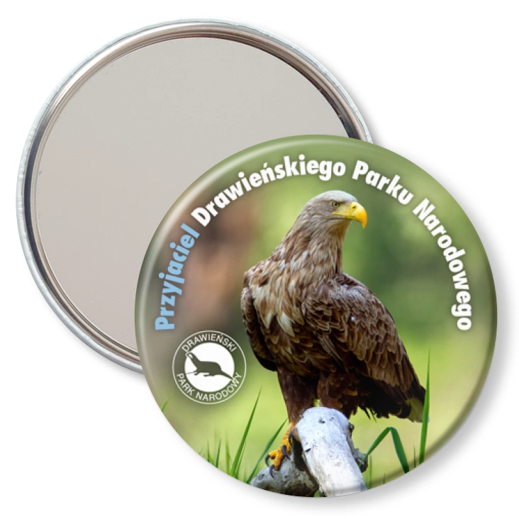 przypinka lusterko Przyjaciel Drawieńskiego Parku Narodowego