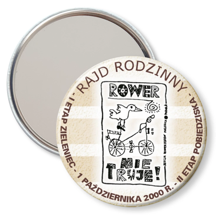 przypinka lusterko Rajd Rodzinny - Rower Nie Truje!