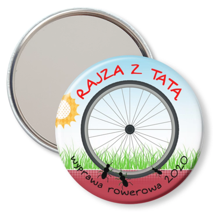 przypinka lusterko Rajza z tatą