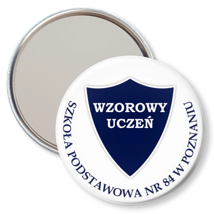 przypinka lusterko SP nr 84 w Poznaniu - Wzorowy uczeń