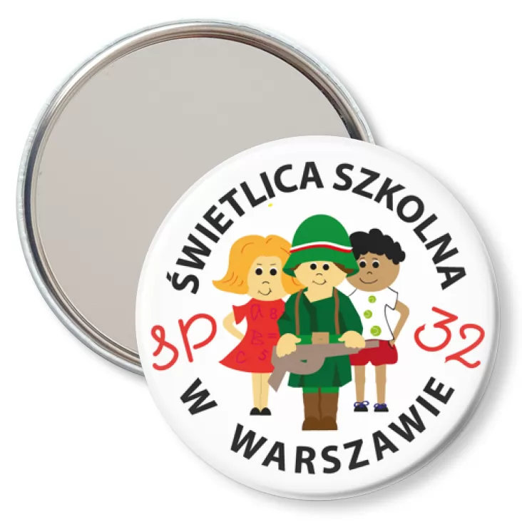 przypinka lusterko Świtlica Szkolna SP 32 w Warszawie