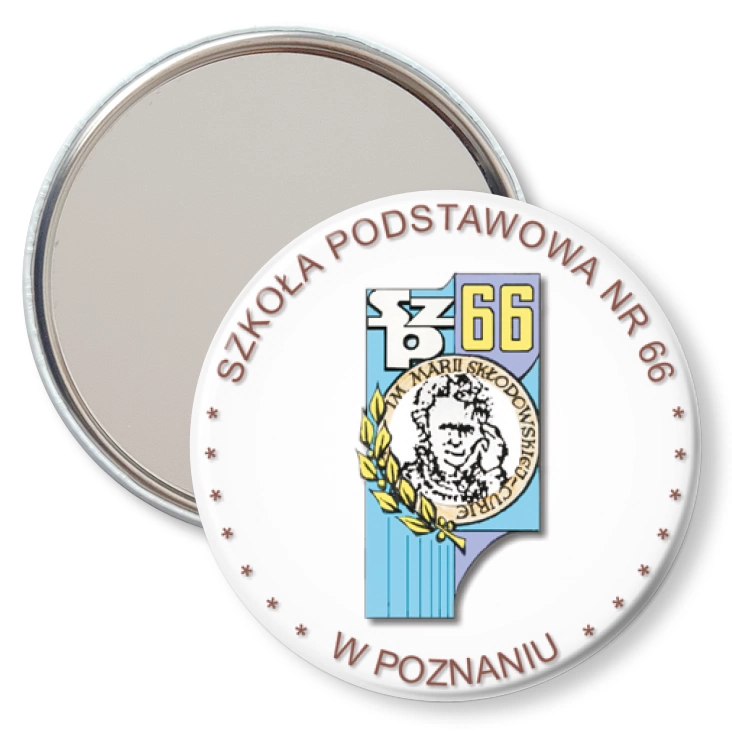 przypinka lusterko Szkoła podstawowa nr 66 w Poznaniu