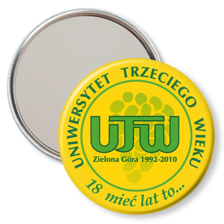 przypinka lusterko Uniwersytet Trzeciego Wieku