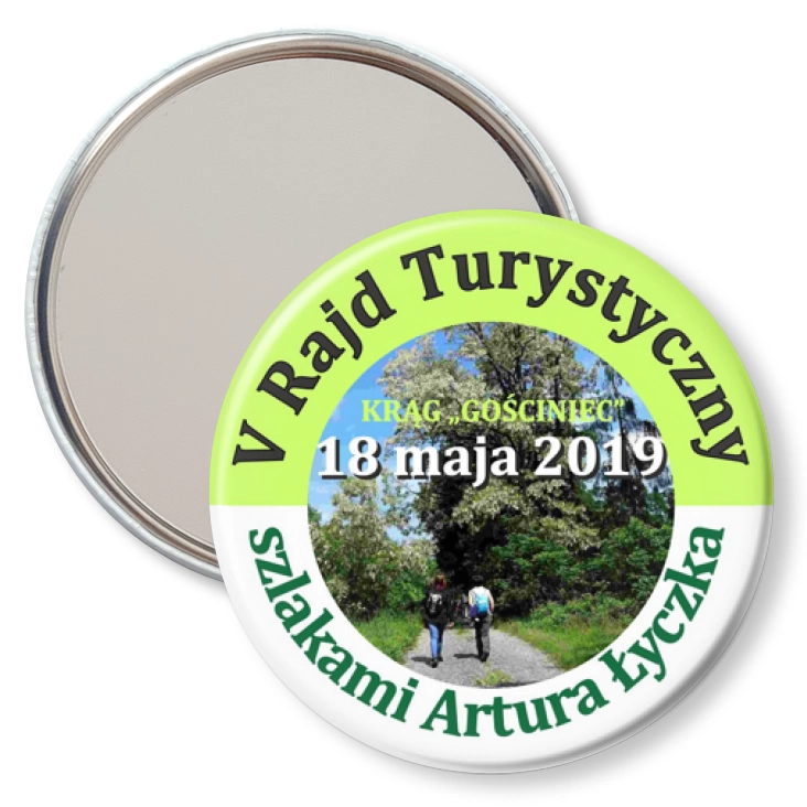 przypinka lusterko V Rajd Turystyczny