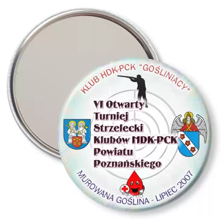przypinka lusterko VI Turniej Strzelecki HDK-PCK Murowana Goślina 2007