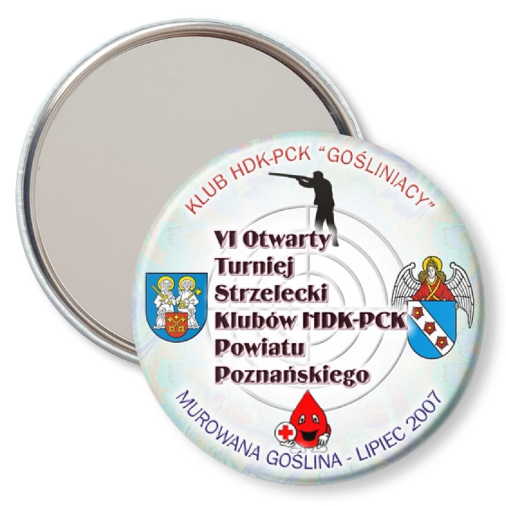 przypinka lusterko VI Turniej Strzelecki HDK-PCK Murowana Goślina 2007