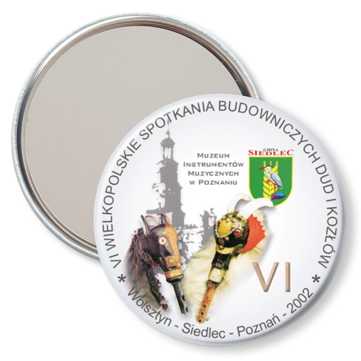 przypinka lusterko VI Wielkopolskie Spotkania Budowniczych Dud i Kozłów