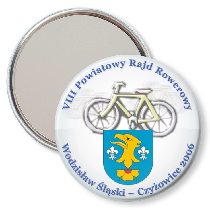 przypinka lusterko VIII Powiatowy Rajd Rowerowy