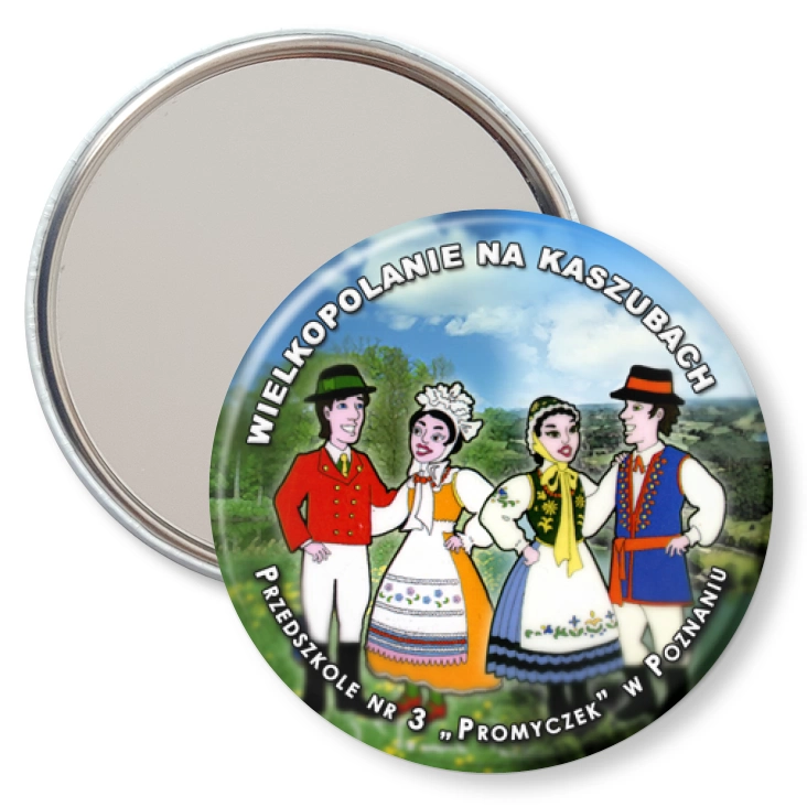 przypinka lusterko Wielkopolanie na Kaszubach