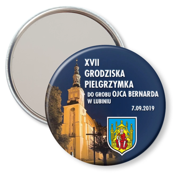 przypinka lusterko XVII Pielgrzymka do Grobu Ojca Bernarda