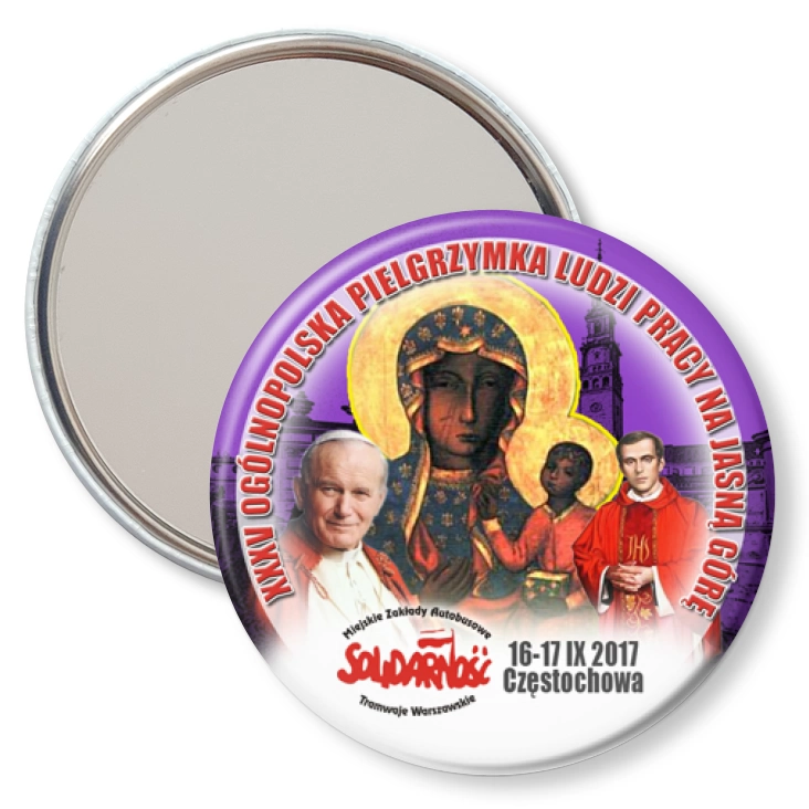 przypinka lusterko XXXV Ogólnopolska Pielgrzymka Ludzi Pracy