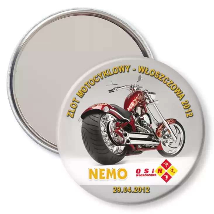 przypinka lusterko Zlot motocyklowy - Włoszczowa 2012