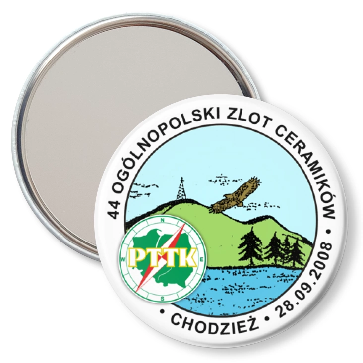 przypinka lusterko PTTK Chodzież - Ogólnopolski Zlot Ceramików