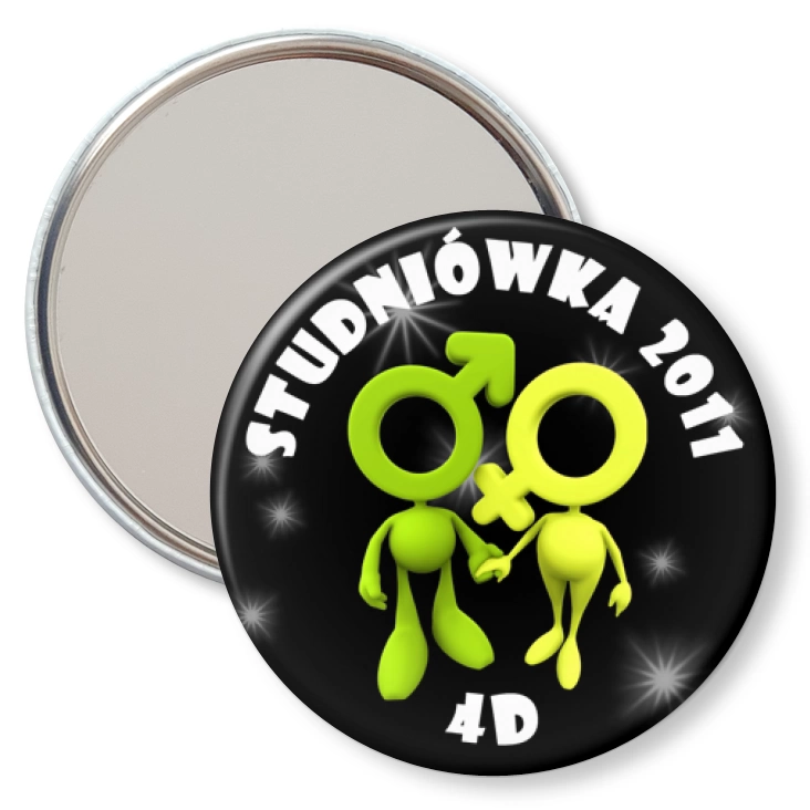 przypinka lusterko Studniówka - Ryki 4D
