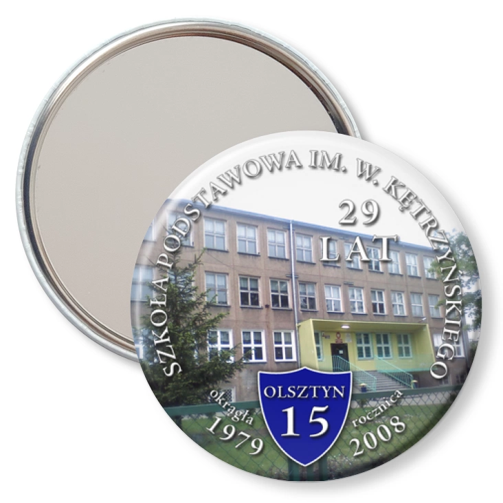 przypinka lusterko Szkoła nr 15 Olsztyn