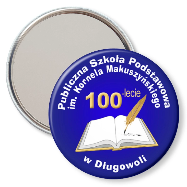 przypinka lusterko Szkoła Podstawowa w Długowoli