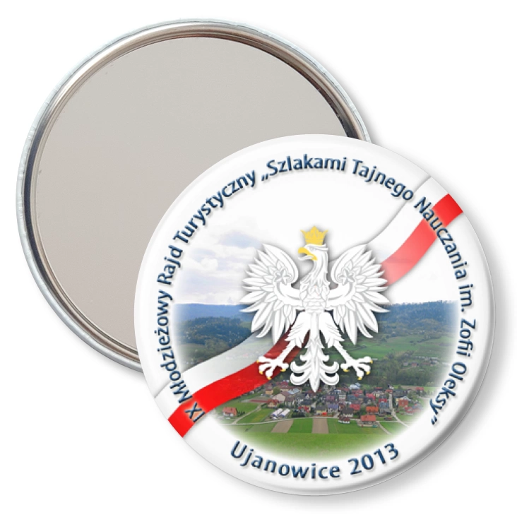 przypinka lusterko Szlakami Tajnego Nauczania im. Zofii Oleksy 2013
