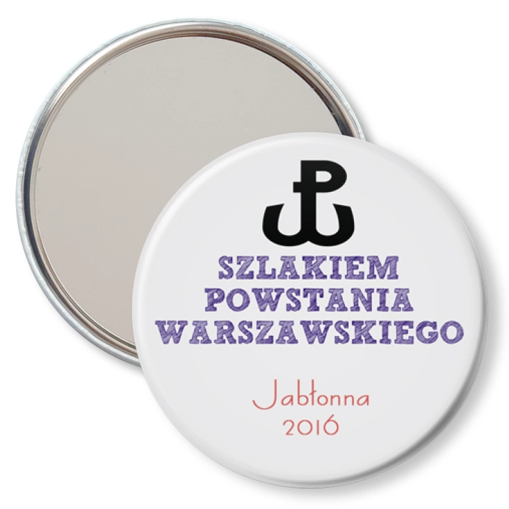 przypinka lusterko Szlakiem Powstania Warszawskiego