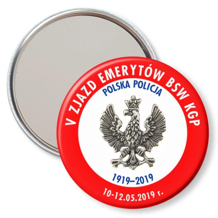 przypinka lusterko V Zjazd Emerytów BSW KGP