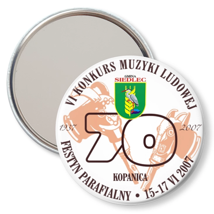 przypinka lusterko VI Konkurs Muzyki Ludowej - Kopanica 2007
