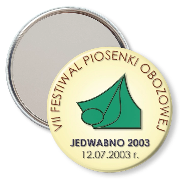 przypinka lusterko VII Festiwal Piosenki Obozowej