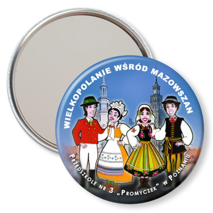 przypinka lusterko Wielkopolanie Wśród Mazowszan