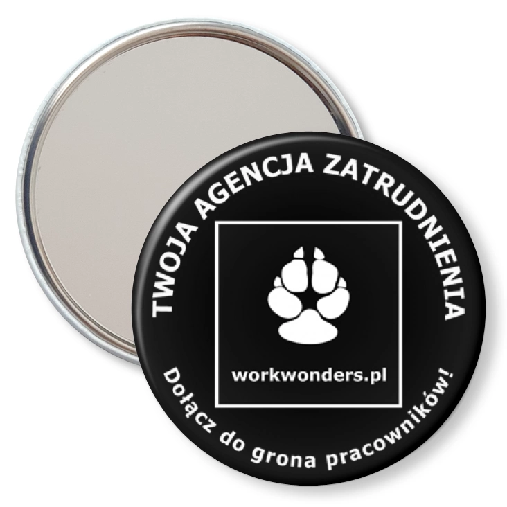 przypinka lusterko workwonder.pl