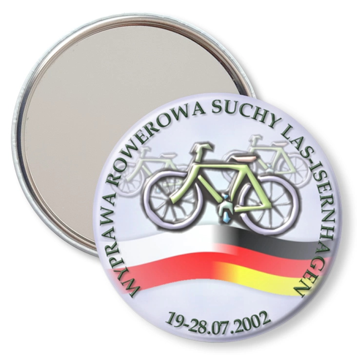 przypinka lusterko Wyprawa Rowerowa Suchy Las - Isernhagen