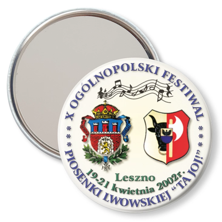przypinka lusterko X Ogólnopolski Festiwal Piosenki Lwowskiej Ta Joj!