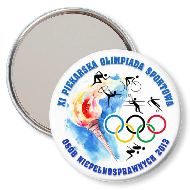 przypinka lusterko XI Piekarska Olimpiada Osób Niepełnosprawnych 2013