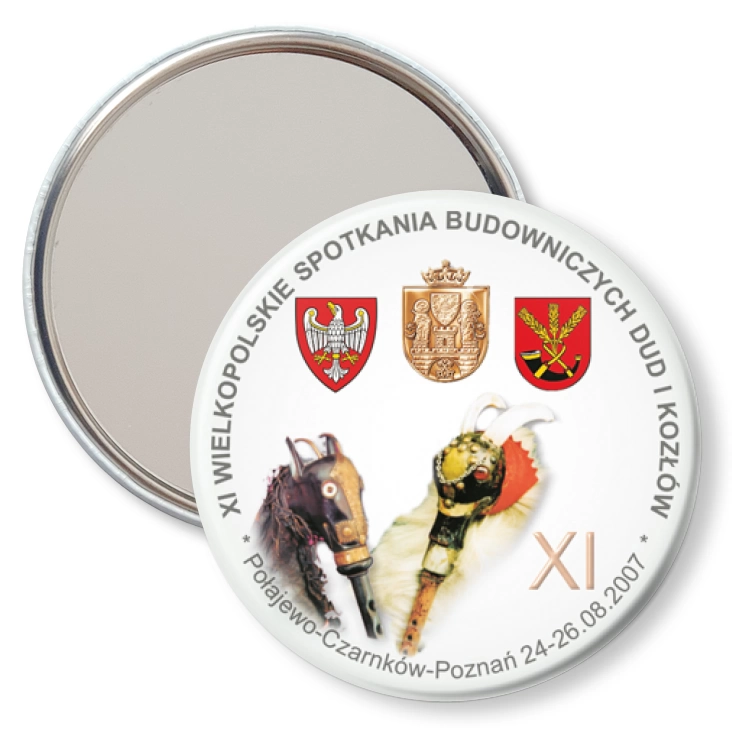 przypinka lusterko XI Wielkopolskie Spotkania Budowniczych Dud i Kozłów