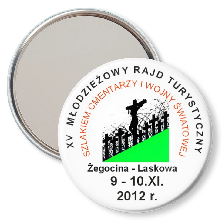 przypinka lusterko XV Młodzieżowy Rajd Turystyczny