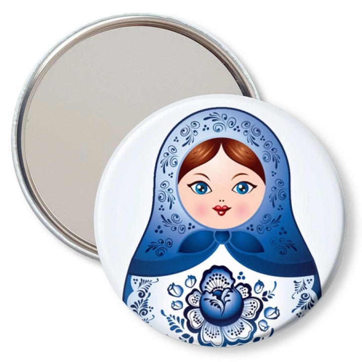 przypinka lusterko Matryoshka 