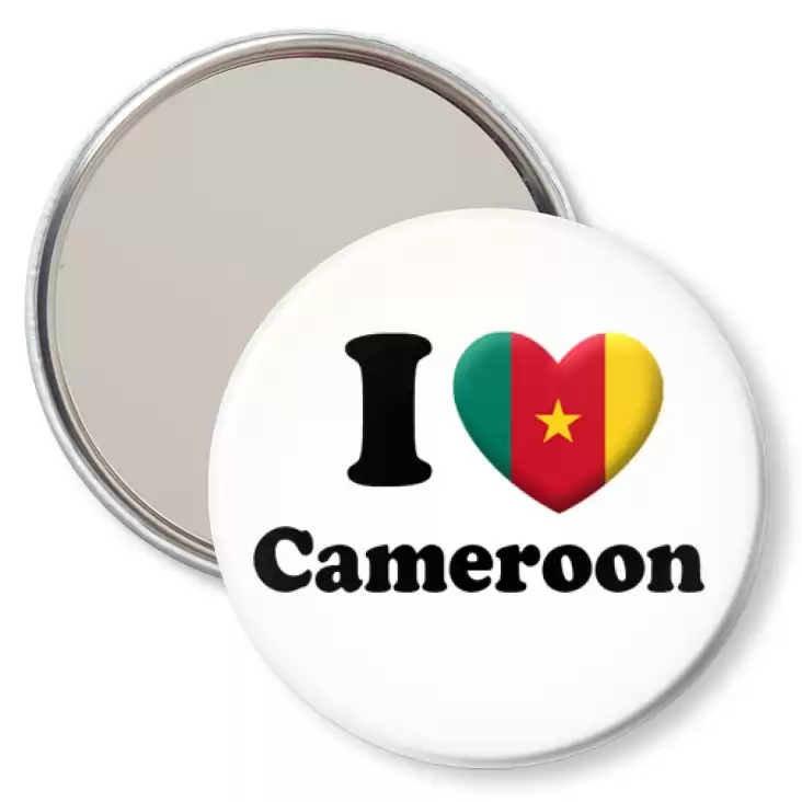 przypinka lusterko I love Cameroon