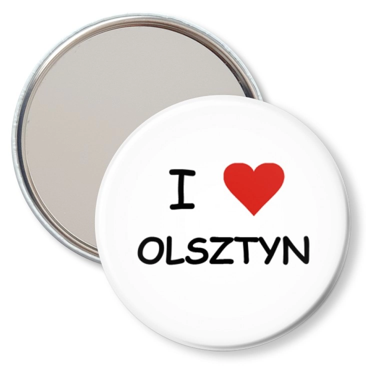 przypinka lusterko I love Olsztyn