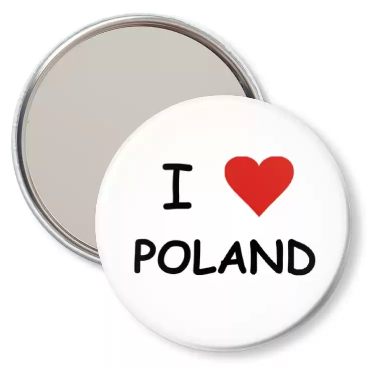 przypinka lusterko I love Poland