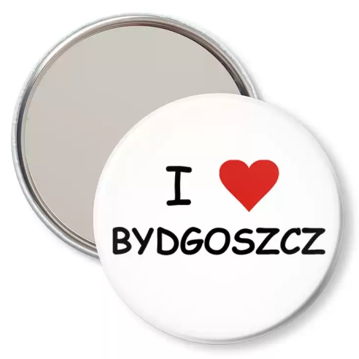 przypinka lusterko I love Bydgoszcz