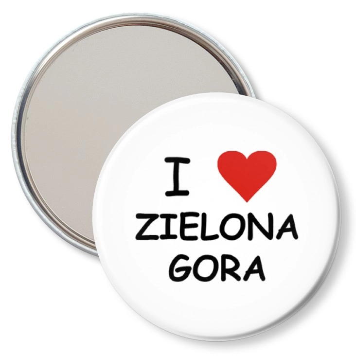 przypinka lusterko I love Zielona Góra